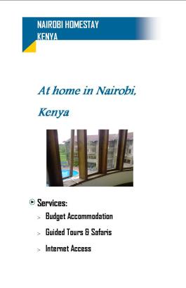 ''Nairobi homestay accommodation''